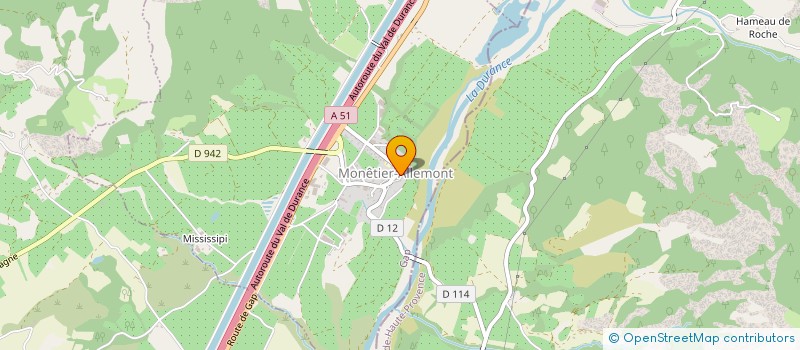 localisation de l'entreprise GAEC LA FERME DE ROMANE  MONETIER-ALLEMONT