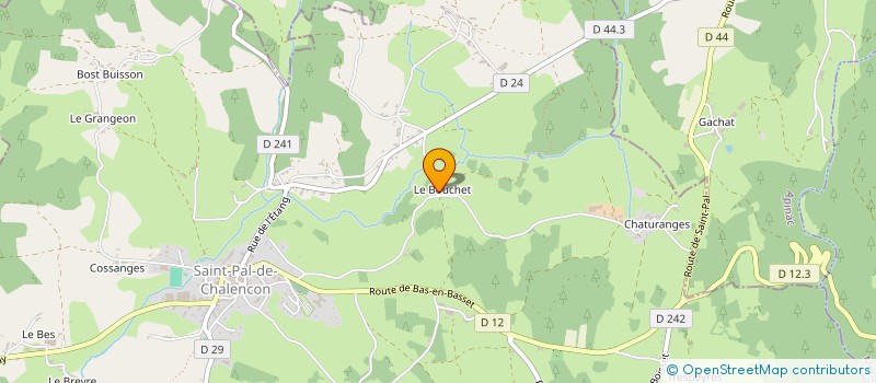 localisation de l'entreprise GAEC LA FERME DES CHANAUX à SAINT JULIEN D'ANCE