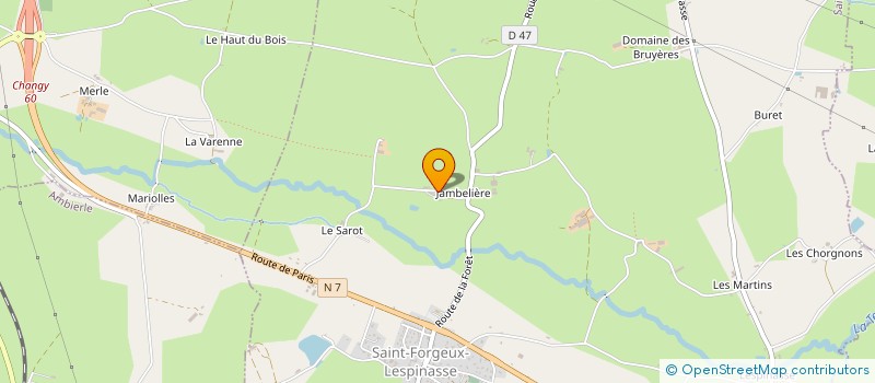 localisation de l'entreprise GAEC LA FERME DES CHAROLAISES à SAINT-FORGEUX-LESPINASSE