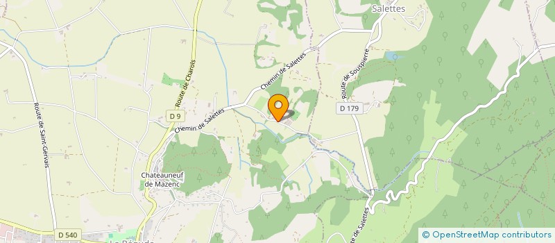 localisation de l'entreprise GAEC LA FERME DES DAMES  SALETTES