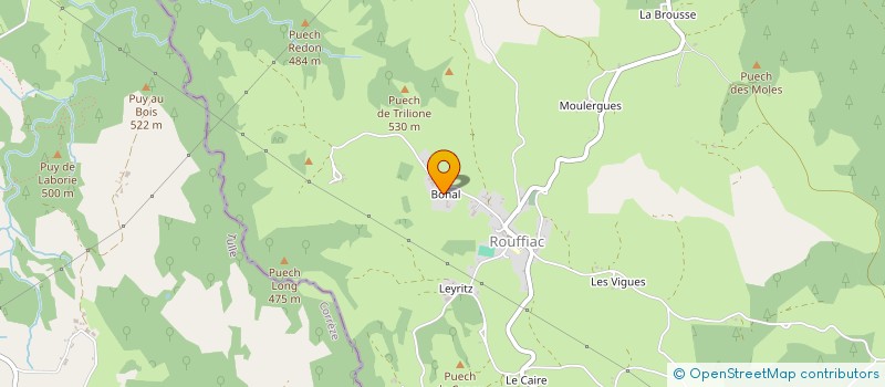 localisation de l'entreprise GAEC LA FERME DES DEUX CHATAIGNIERS à ROUFFIAC