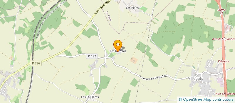 localisation de l'entreprise GAEC LA FERME DES MARCHIS  COURCOME