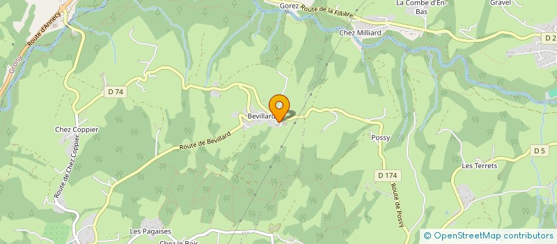 localisation de l'entreprise GAEC LA FERME DES MURAILLES à FILLIERE