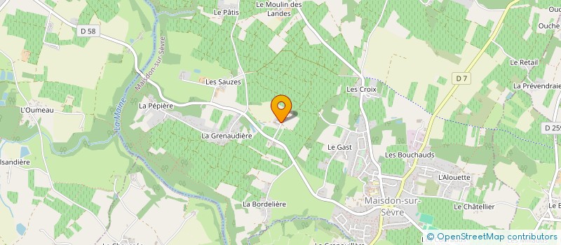 localisation de l'entreprise GAEC LA FERME DES NOUES  MAISDON-SUR-SEVRE