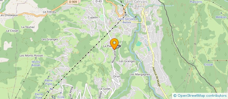 localisation de l'entreprise GAEC LA FERME DES ROCHES FLEURIES à SAINT-GERVAIS-LES-BAINS