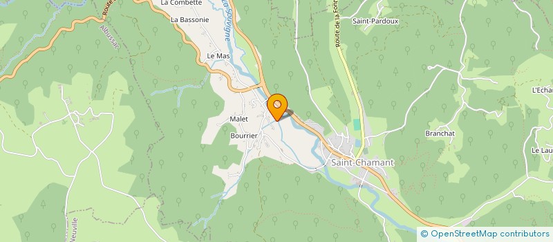 localisation de l'entreprise GAEC LA FERME DU BOS à SAINT-CHAMANT