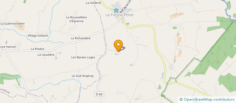localisation de l'entreprise GAEC LA FERME DU LOGIS  LE FRESNE-PORET