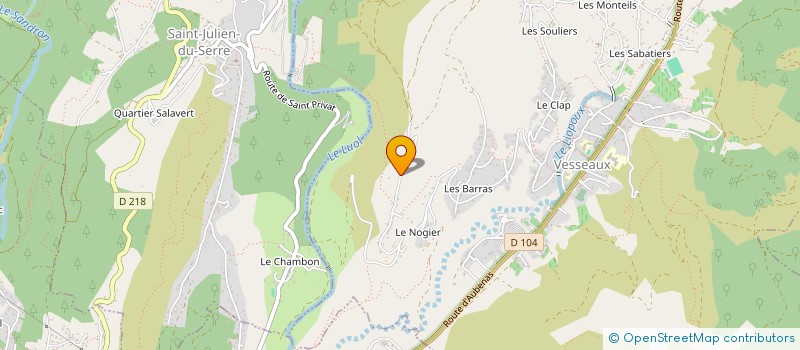 localisation de l'entreprise GAEC LA FERME DU LUOL  SAINT-JULIEN-DU-SERRE