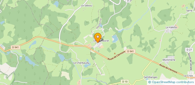 localisation de l'entreprise GAEC LA FERME DU MONTAURAT à MERINCHAL