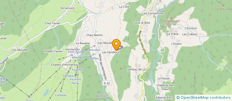 localisation de l'entreprise GAEC LA FERME DU MOURIAN  BELLEVAUX