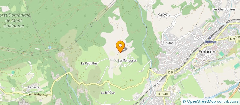 localisation de l'entreprise GAEC LA FERME DU PETIT PUY  EMBRUN