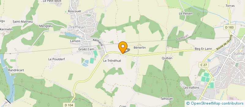 localisation de l'entreprise GAEC LA FERME DU TRENEHUE  TREFFLEAN