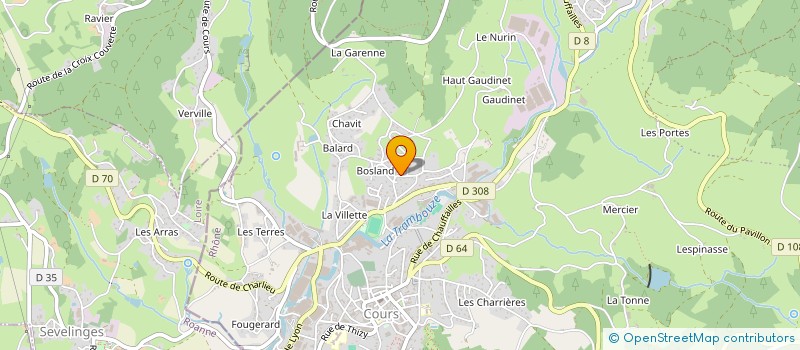 localisation de l'entreprise GAEC LA FLORICOLE  COURS