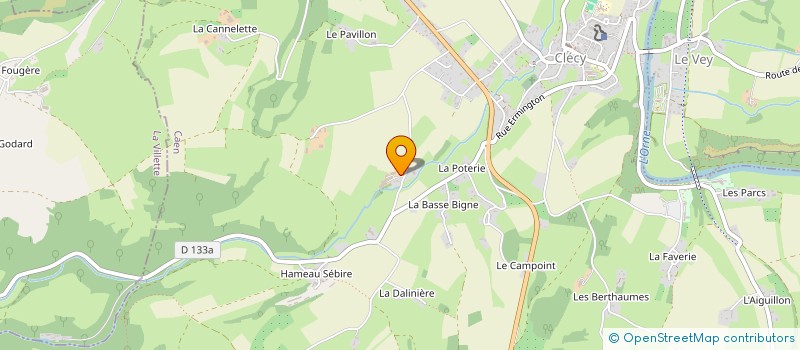 localisation de l'entreprise GAEC LA FONTAINE à CLECY