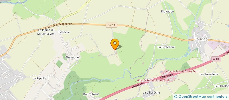 localisation de l'entreprise GAEC LA FRAPINIERE  NANTEUIL