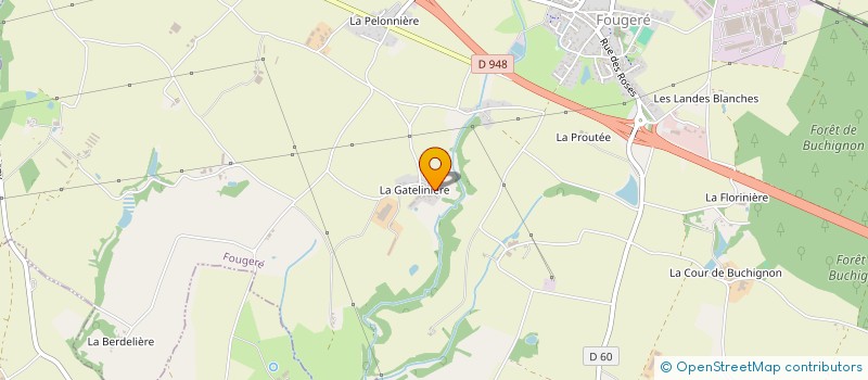 localisation de l'entreprise GAEC LA GATELINIERE à FOUGERE