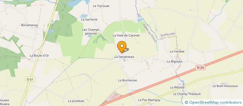 localisation de l'entreprise GAEC LA GENDROTAIS à PLELAN-LE-GRAND