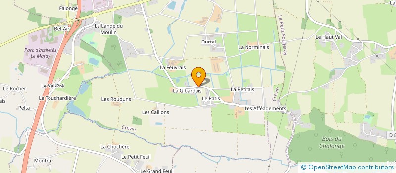 localisation de l'entreprise GAEC LA GIBARDAIS  CREVIN