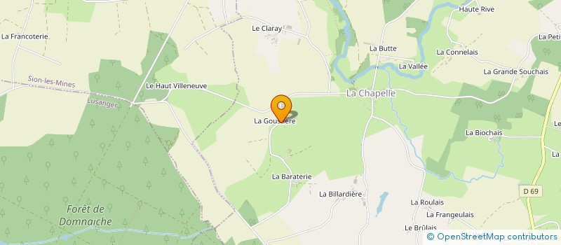 localisation de l'entreprise GAEC LA GOUSSETIERE à SAINT-AUBIN-DES-CHATEAUX