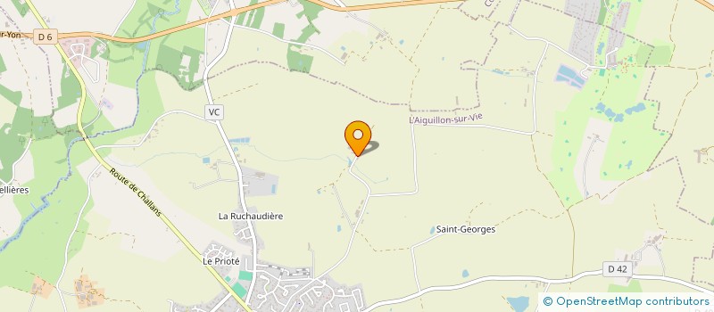 localisation de l'entreprise GAEC LA GRANDE BROSSE à L'AIGUILLON-SUR-VIE