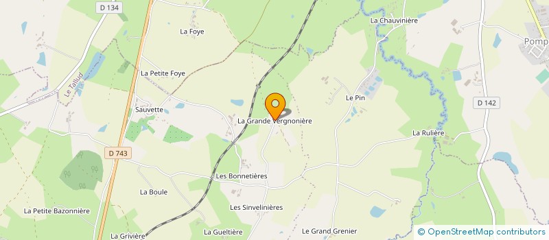 localisation de l'entreprise GAEC LA GRANDE VERGNONIERE à SAINT-PARDOUX-SOUTIERS
