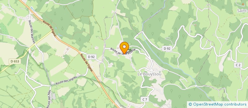 localisation de l'entreprise GAEC LA GRASSETIE  LE BOUYSSOU