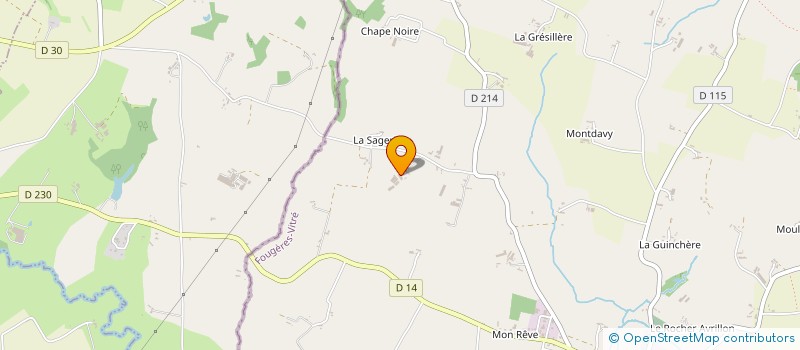 localisation de l'entreprise GAEC LA GROUSSERIE à SAINT-GEORGES-DE-REINTEMBAULT