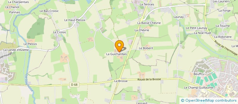 localisation de l'entreprise GAEC LA GUICHARDAIS à MORDELLES