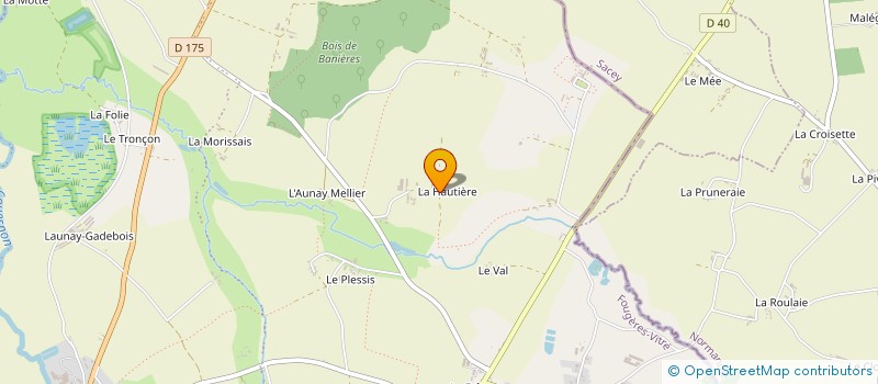 localisation de l'entreprise GAEC LA HAUTIERE à VAL-COUESNON