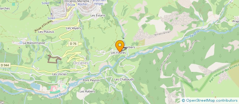 localisation de l'entreprise GAEC LA JABIORE  ORCIERES