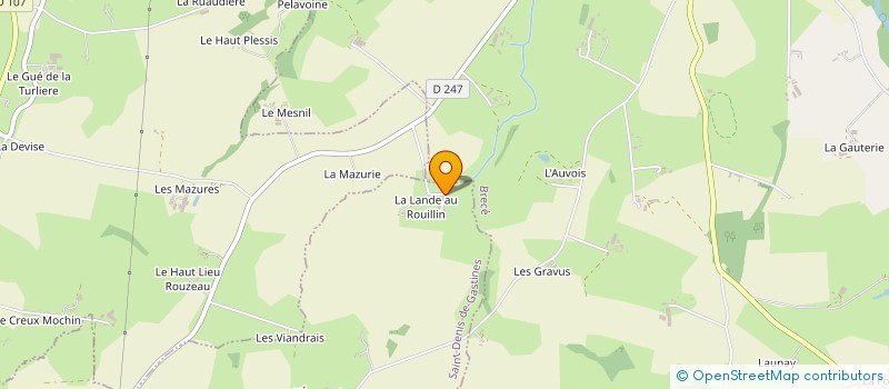 localisation de l'entreprise GAEC LA LANDE AU ROULLIN  SAINT-DENIS-DE-GASTINES