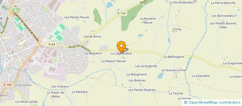 localisation de l'entreprise GAEC LA LEGEARDIERE à CHEMILLE-EN-ANJOU
