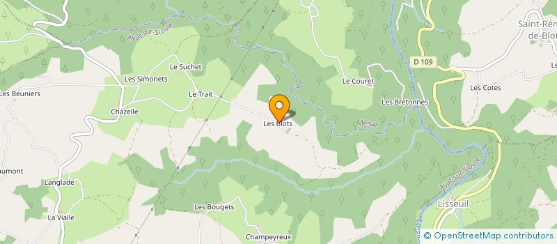 localisation de l'entreprise GAEC LA MAGIE DES BERGERS  AYAT-SUR-SIOULE