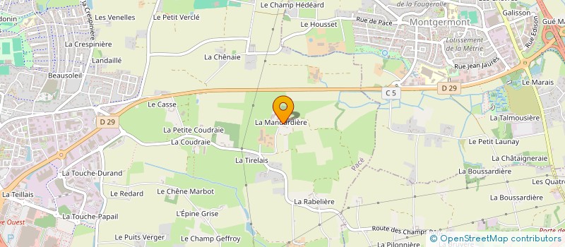 localisation de l'entreprise GAEC LA MANDARDIERE à PACE