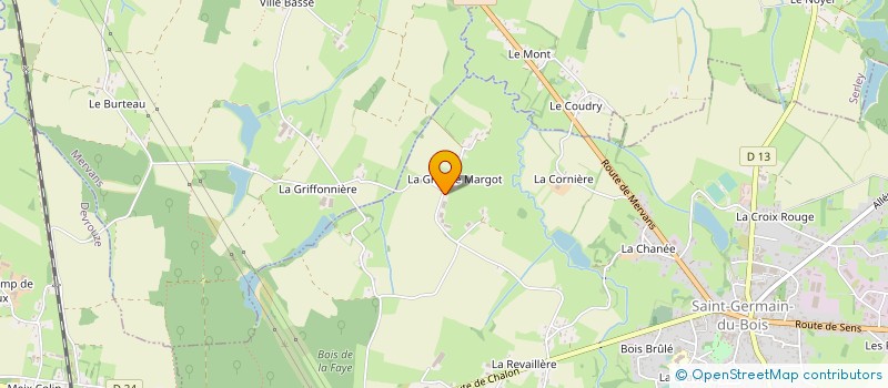 localisation de l'entreprise GAEC LA MARGOT  SAINT-GERMAIN-DU-BOIS
