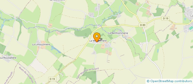localisation de l'entreprise GAEC LA MESANCHERE à SAINT-MAURICE-LE-GIRARD