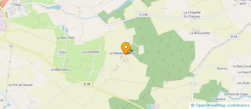 localisation de l'entreprise GAEC LA METAIRIE NEUVE  PLELAN-LE-GRAND