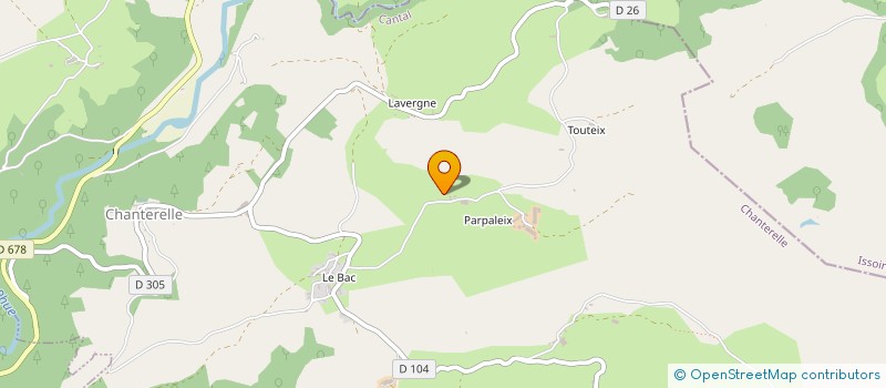 localisation de l'entreprise GAEC LA MONTAGNE DE PARPALEIX à CHANTERELLE