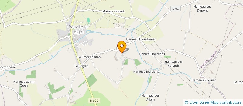 localisation de l'entreprise GAEC LA MONTAGNETTE à RAUVILLE-LA-BIGOT