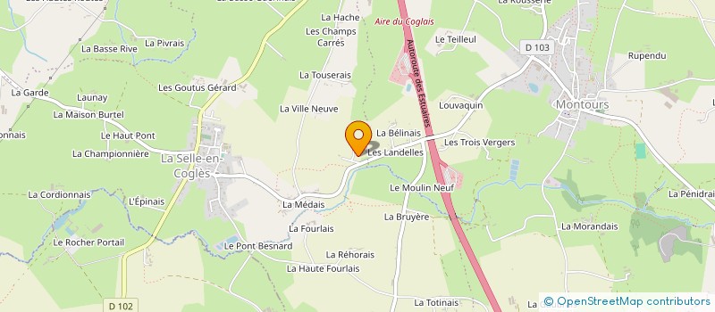localisation de l'entreprise GAEC LA PAQUERAIS NORMANDE à LES PORTES DU COGLAIS