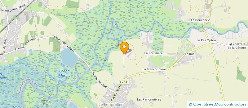 localisation de l'entreprise GAEC LA PASSERELLE à FENOUILLER (LE)