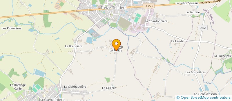 localisation de l'entreprise GAEC LA PETITE RONDE à LA BOISSIERE-DE-MONTAIGU
