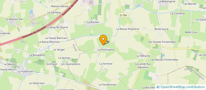 localisation de l'entreprise GAEC LA PICHOISERIE à SAINT-AUBIN-DU-CORMIER