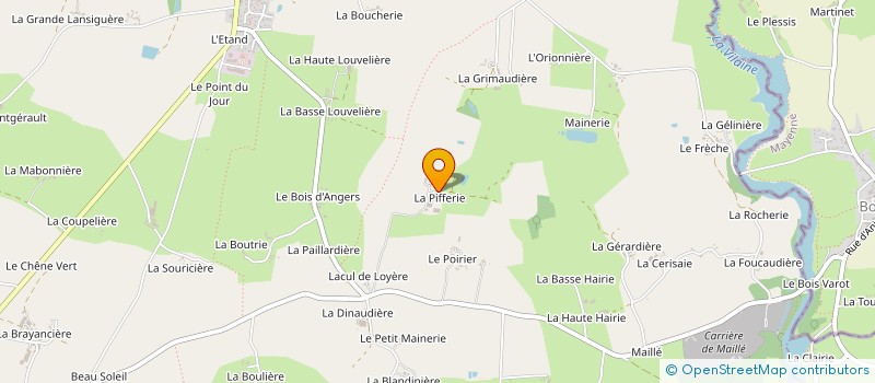 localisation de l'entreprise GAEC LA PIFFERIE à SAINT-M'HERVE