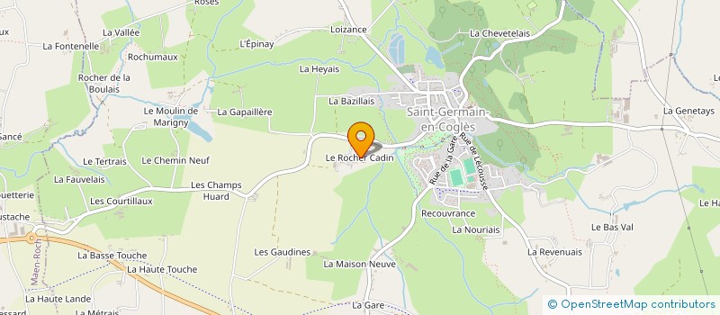 localisation de l'entreprise GAEC LA POIRIERE DU ROCHER à SAINT-GERMAIN-EN-COGLES
