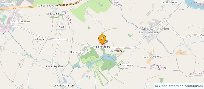localisation de l'entreprise GAEC LA POTINIERE  TREIZE-SEPTIERS