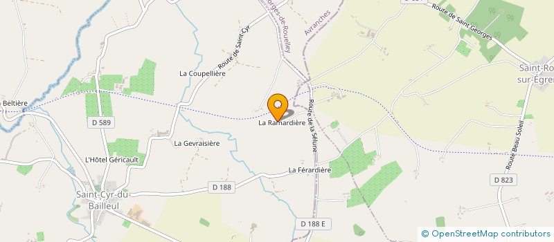 localisation de l'entreprise GAEC LA RAMARDIERE à SAINT-CYR-DU-BAILLEUL