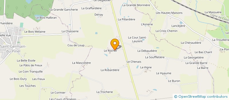 localisation de l'entreprise GAEC LA ROCHELIERE à ETRELLES