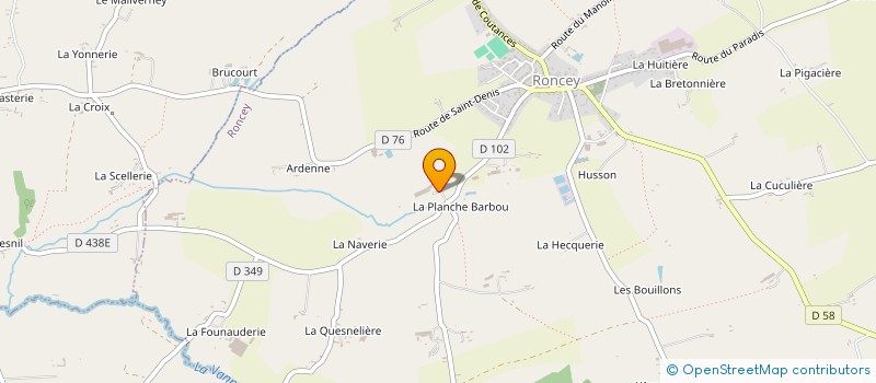 localisation de l'entreprise GAEC LA ROSERIE à RONCEY