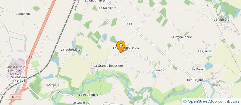 localisation de l'entreprise GAEC LA ROUSSIERE à SAINT-DENIS-LA-CHEVASSE